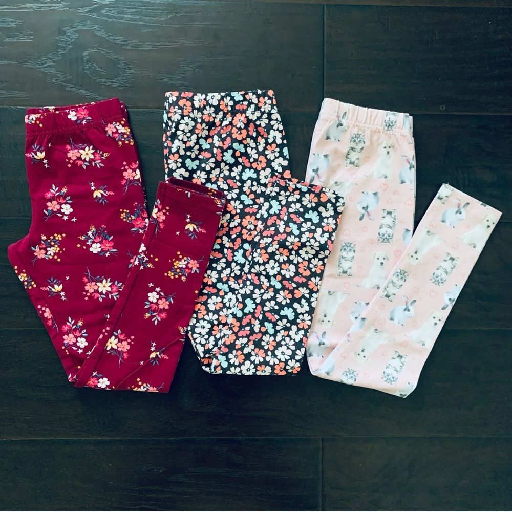 NWT Carter's Cute Fall/Spring Leggings Bundle, 3count - Retail $48 Sizes 12 & 14